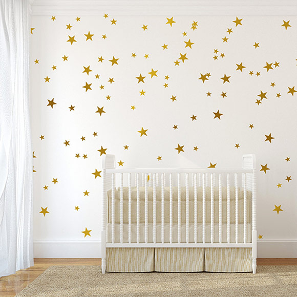 vinil decorativo de parede com estrelas
