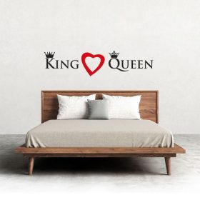 vinil adesivo parede com frase king love queen