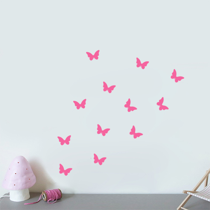conjunto de 20 borboletas em vinil de parede